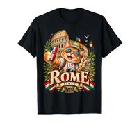 Roma Italia Colosseo Viaggi Vacanze Selfie Cat Lover Bambini Maglietta