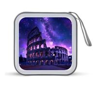 Roma Italia Famoso Punto di riferimento antico CD Case Holder Portatile 40 Capacità DVD Portafoglio Storage Organizer per Auto Viaggi, Stile:, Taglia unica