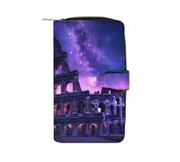 Roma Italia Famoso Punto di riferimento antico da donna PU portafoglio in pelle lunga borsetta organizer per ufficio viaggi