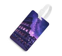 Roma Italia Famoso Punto di riferimento antico Etichette per bagagli per valigie TPU Etichetta per Bagagli Carine Etichette per Borse da Viaggio Etichette Bianco Stile