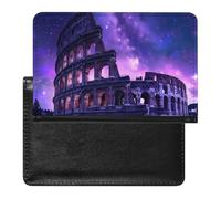 Roma Italia Famoso Punto di riferimento antico titolare del passaporto per gli uomini donne PU pelle passaporto copertura portafoglio da viaggio