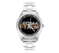 Roma Italia Fashion Orologio da Polso al Quarzo in Acciaio Inox con Numeri Arabi per Uomo Donna, Stile:, regular, MHXYZHW
