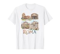 Roma Italia Luoghi di Interesse Acquer Maglietta