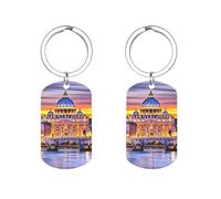 Roma Italia Metal Keychain Stampato Tag Chiave Personalizzati Etichette Chiave con Anello Regali Unici