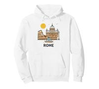 Roma Italia Monumenti iconici Paesaggio Urbano Art Roma Italia Felpa con Cappuccio