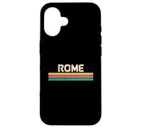 Roma Italia Nome Città Classico Vintage Colori Design Custodia per iPhone 16