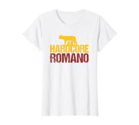 Roma Italia Orgoglio Romano Lupa Romana Divertente Maglietta, Donna, Bianco, L