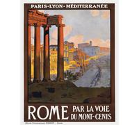 Roma Italia Poster Antiche Rovine Colonne Tramonto Wall Art...
