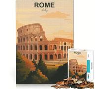 Roma, Italia - Puzzle da 1000 pezzi per ragazzi - Gioco di logica - Treno - Divertente e silenzioso - Taglio liscio - Regalo perfetto (50x75cm)