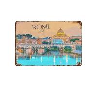 Roma Italia, targa in metallo in latta/targa in metallo (30 x 40 cm) 30,5 x 40,6 cm - 84