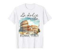 Roma Italia Viaggio Colosseo Viaggio La Dolce Vita Roma Italia Maglietta