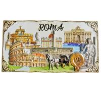 Roma Italia Viaggio Souvenir 3D Magnete Frigorifero Attrazioni Città Frigorifero Magnete Decorativo Tridimensionale Casa Cucina Decorazione