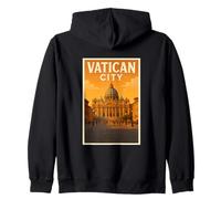 Roma Italia Vintage Viaggio Vaticano Souvenir Post Art Graphic Felpa con Cappuccio