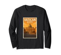 Roma Italia Vintage Viaggio Vaticano Souvenir Post Art Graphic Maglia a Manica