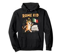 Roma Kid Cat Bandiera Italia Colosseo Viaggio Souvenir Felpa con Cappuccio