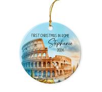 Roma Ornamenti Di Albero Di Natale Ornamento In Ceramica Natalizia Con Cordino Ciondoli Natalizi Ceramica Christmas Party Bomboniere