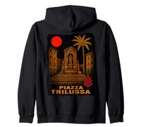 Roma Piazza Trilussa Quartiere Trastevere Souvenir Romano Felpa con Cappuccio