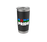 Roma Pride - Bandiera Viaggiatore Romani Bicchiere termico in acciaio inox doppia parete