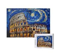 Roma Puzzle 500 Pezzi, Puzzle Colosseo Pattern Design con Confezione Regalo, Fai da te Puzzles in Legno, Dimensione Di 52x38cm, Regalo Adulti Lntrattenimento Creativo, Collection Regali Decor,p460t