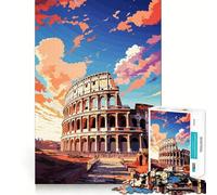 ROMA - Puzzle difficile da realizzare con pittura ad olio, 1000 pezzi, gioco di logica e abilità per tutta la famiglia, taglio preciso, oggetto da collezione (50x75cm)