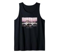 Roma Retro Italia Vintage Tramonto Angelo Castello Souvenir Canotta