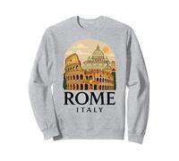Roma Roma Italia Italiano Retro Colosseo Architettura Viaggi Felpa