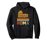 Roma Roma Italia Italiano retrò Colosseo Architettura Viaggi Felpa con Cappuccio