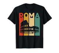Roma Roma Italia Italiano retrò Colosseo Architettura Viaggi Maglietta
