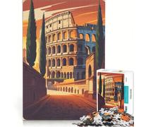 Roma Rome Colosseum Puzzle da 1000 pezzi | Giochi interattivi e divertenti da fare a casa Regali unici per compleanni e Natale 26x38cm