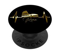 Roma Skyline Colosseo Battito del Cuore Italia I Love Rome PopSockets PopGrip Adesivo