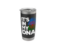 Roma Traveller Romani Flag - Impronte digitali DNA Distressed Bicchiere termico in acciaio inox doppia parete