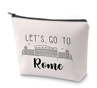 Roma Viaggio Viaggio Case Roma Amante Borsa Cosmetica Roma Viaggio Vacanza Regalo Let's Go to Roma Borsa Trucco con Cerniera Roma Journey Together Regalo, Roma, No
