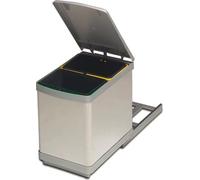 ROMAGNA PLASTIC Bidoni Raccolta Differenziata per Mobili 2 Contenitori spazzatura 7+7 Litri in Plastica colore Grigio - Modello 283