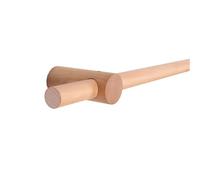 Romaine - Bastone per tenda da 300 cm, in legno massello, staffe in metallo, facile installazione, colore rustico, opzioni semplici e doppie, perfetto per la decorazione della casa