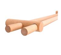 Romaine - Bastone per tenda in legno rustico, 240 cm, a doppio palo in metallo, supporto in legno massello, facile installazione, elegante decorazione per la casa, durevole e versatile.