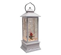 Roman Il bianco ha illuminato con il globo decorativo acrilico della neve del tavolo della lanterna rossa del cardinale LED a 11 pollici