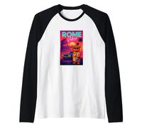 Roman Italian Teddy Bear Gangster Mafia Illustration Graphic Maglia con Maniche Raglan