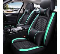 Romanbin Coprisedili Anteriori 5 Posti, Universali per Hyundai Tucson 2005-2024, Protezioni per Sedili Auto Impermeabili in Pelle PU CT04, Nero-verde
