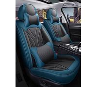 Romanbin Coprisedili Anteriori 5 Posti, Universali per Peugeot 3008, Protezioni per Sedili Auto Impermeabili in Pelle PU CT09, Blu-nero