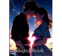 Romance Anime Couple Sketch Book: Romance Anime Couple Sketch Book Cover, 100 Pages, 8.5 x 11 Page Size, 100 Blank Pages, Lovely Sketchbook