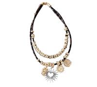 Romance Hollow Heart Layer Collana a catena realizzata in lega resistente alla corrosione per uso quotidiano Collana in lega
