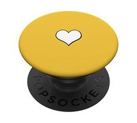 Romance Love Heart Doodle Disegno Pop Art Style Giallo PopSockets PopGrip Intercambiabile