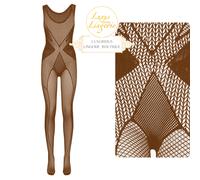 Romance Net Catsuit Di Wolford L Zucchero Mandorla Verführerisch Rete Jumpsuit