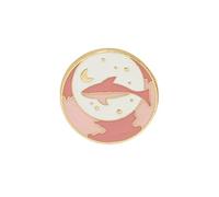 Romance Starry Whale Astronauta Set di gioielli 2,5 cm Spille leggere in lega robusta regalo coppia pesca blu colori astronauta balena coppia pin, Misura unica, come descritto