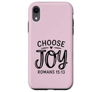 Romani 15:13 Scegli la gioia positiva verso della Bibbia cristiana Custodia per iPhone XR