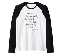 Romani 8 14 Coloro Che Sono guidati dalla Bibbia della Scrittura dello Spirito Maglia con Maniche Raglan