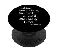 Romani 8 14 Coloro che sono guidati dalla Bibbia della Scrittura dello Spirito PopSockets PopGrip Adesivo