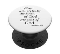 Romani 8 14 Coloro che sono guidati dalla Bibbia della Scrittura dello Spirito PopSockets PopGrip Adesivo