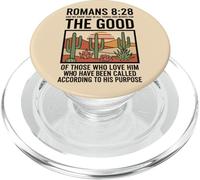 Romani 8:28 Dio opera per una buona fede cristiana PopSockets PopGrip per MagSafe