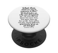 Romani 8:31-32 Se Dio è per noi che possiamo essere contro il figlio biblico PopSockets PopGrip Adesivo